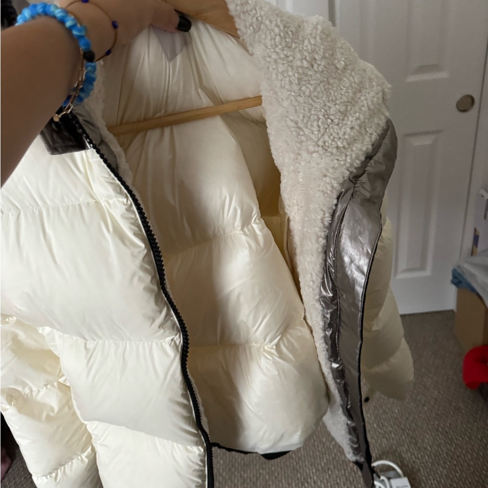 Moncler white puffer